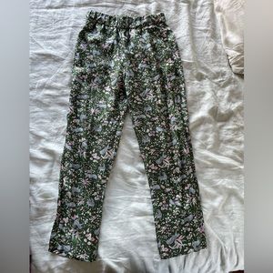 J Crew Collection Jungle Cat Silk pants